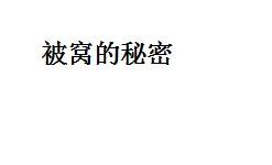 被窝的秘密