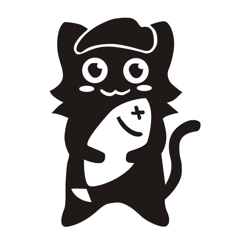 猫抓鱼图形