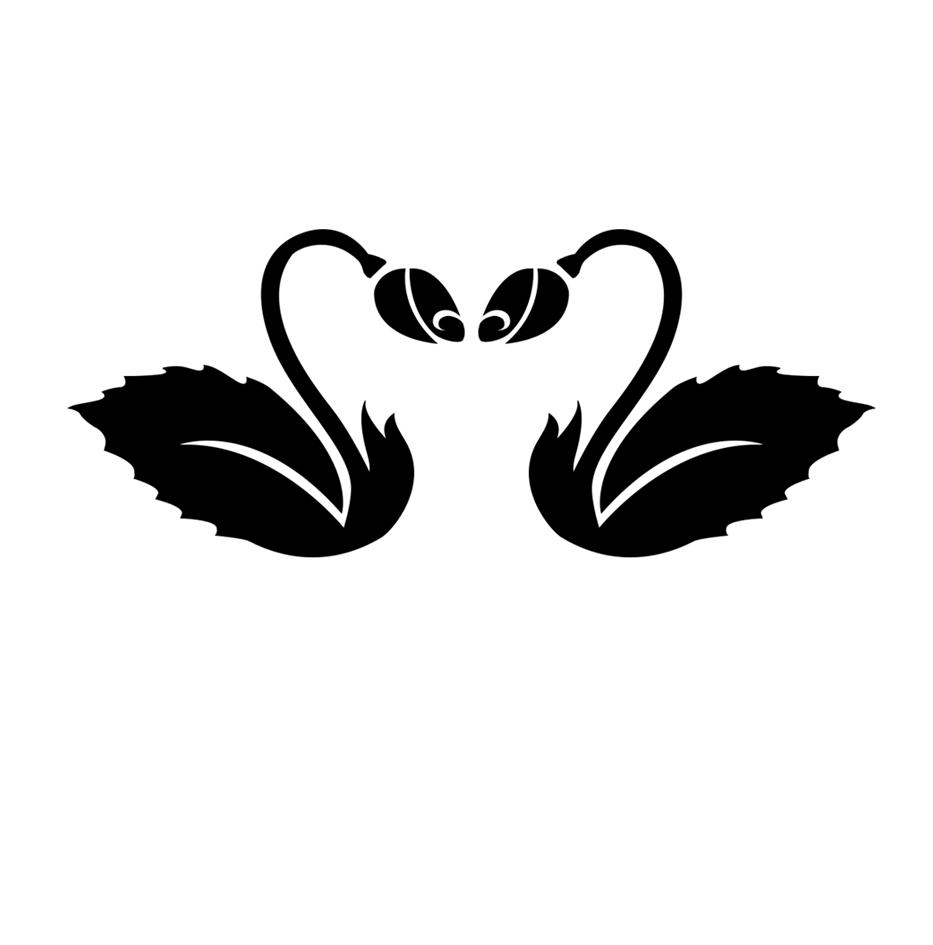 两只天鹅图形