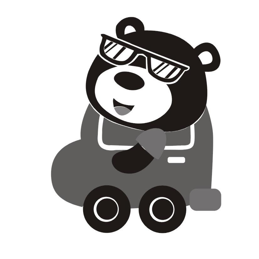 汽车小熊图形