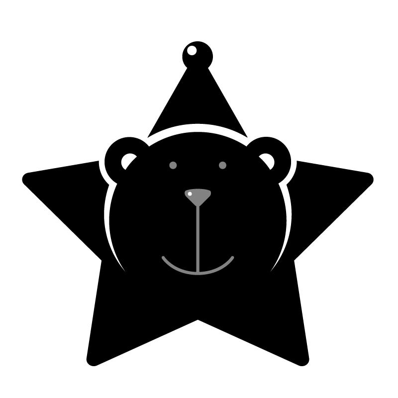  纯图形（五角熊)