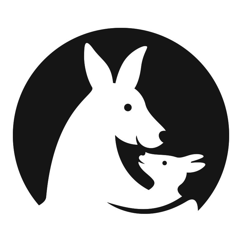  纯图形（两只兔子）
