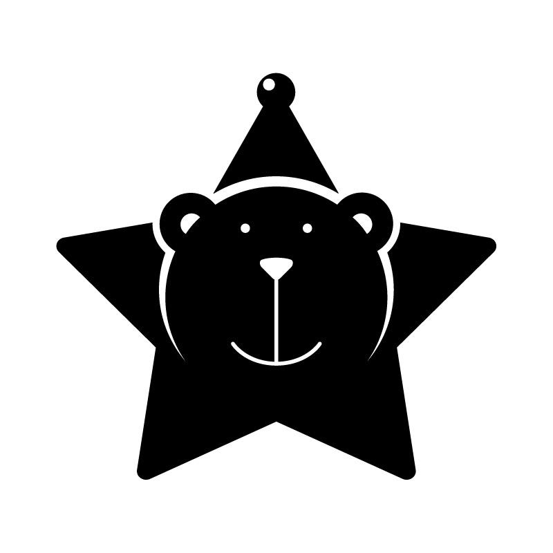  纯图形（五角熊)