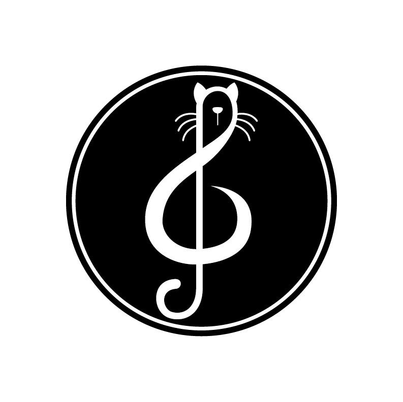 纯图形（猫+音符）