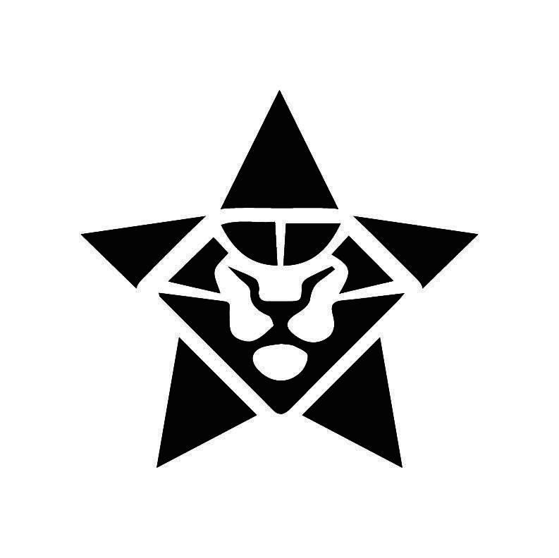 纯图形（五角星 虎）