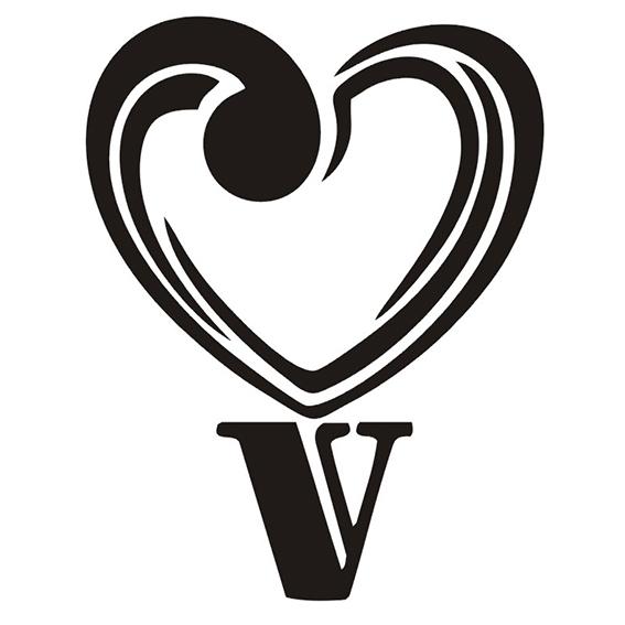 V爱心图形