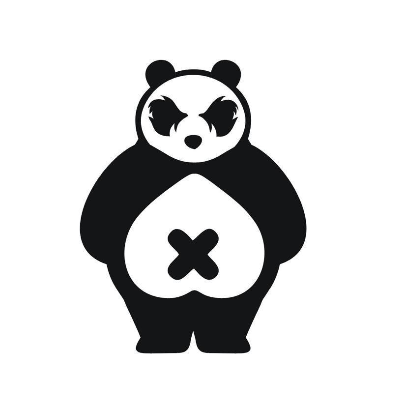 爱心熊猫图形
