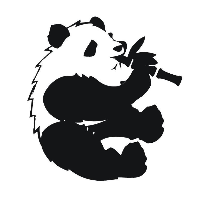 吃竹子熊猫图形