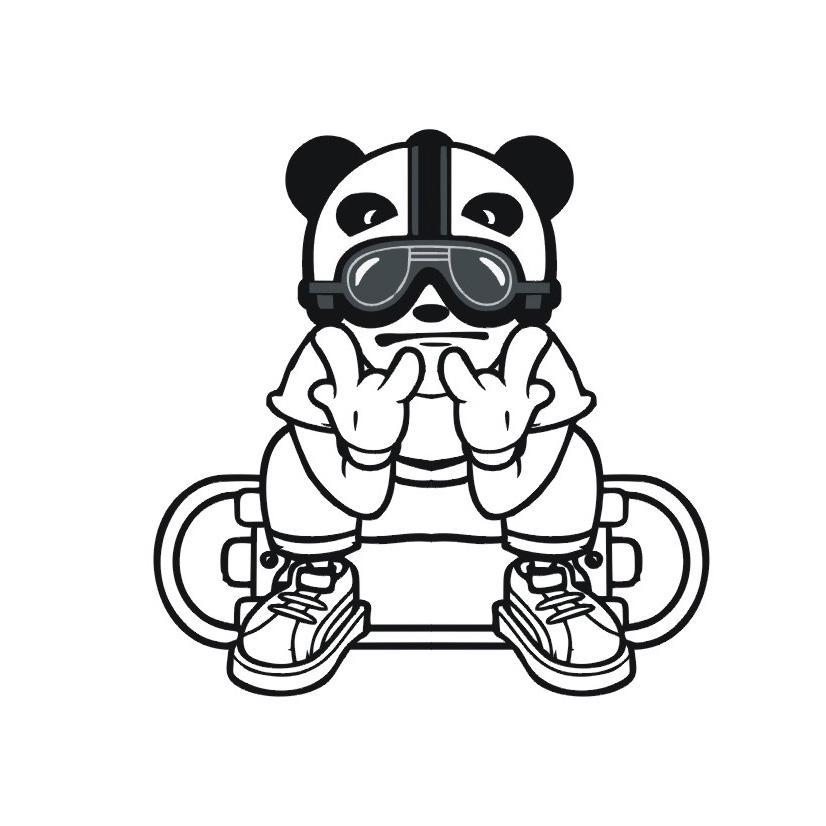 滑板熊图形