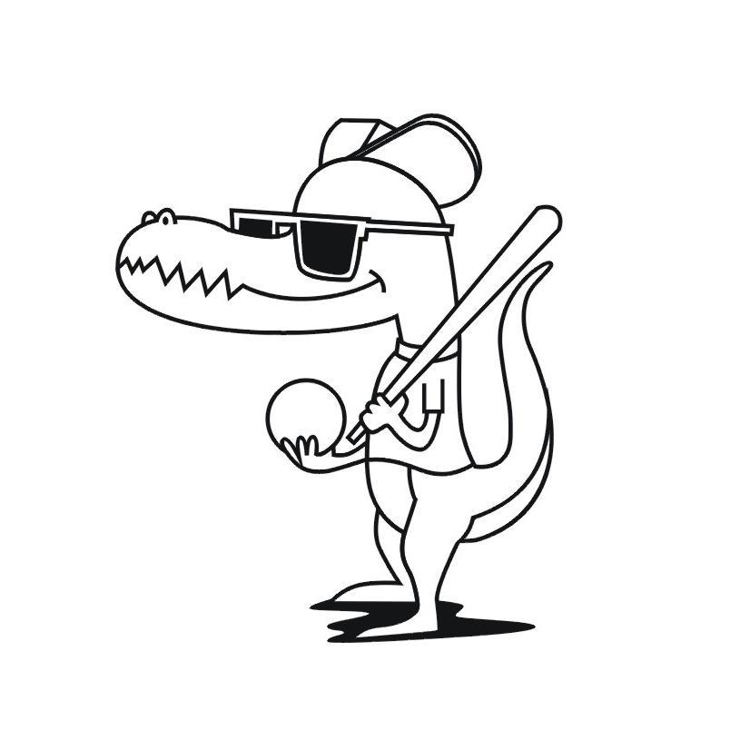 卡通鳄鱼图形