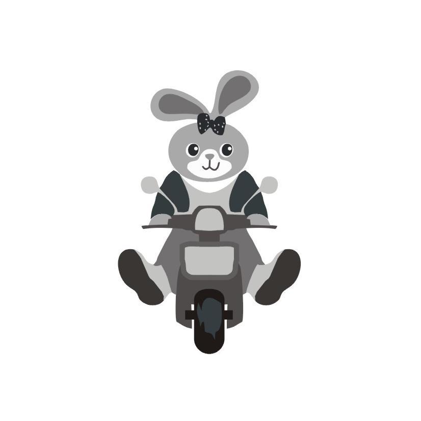 骑车兔子图形