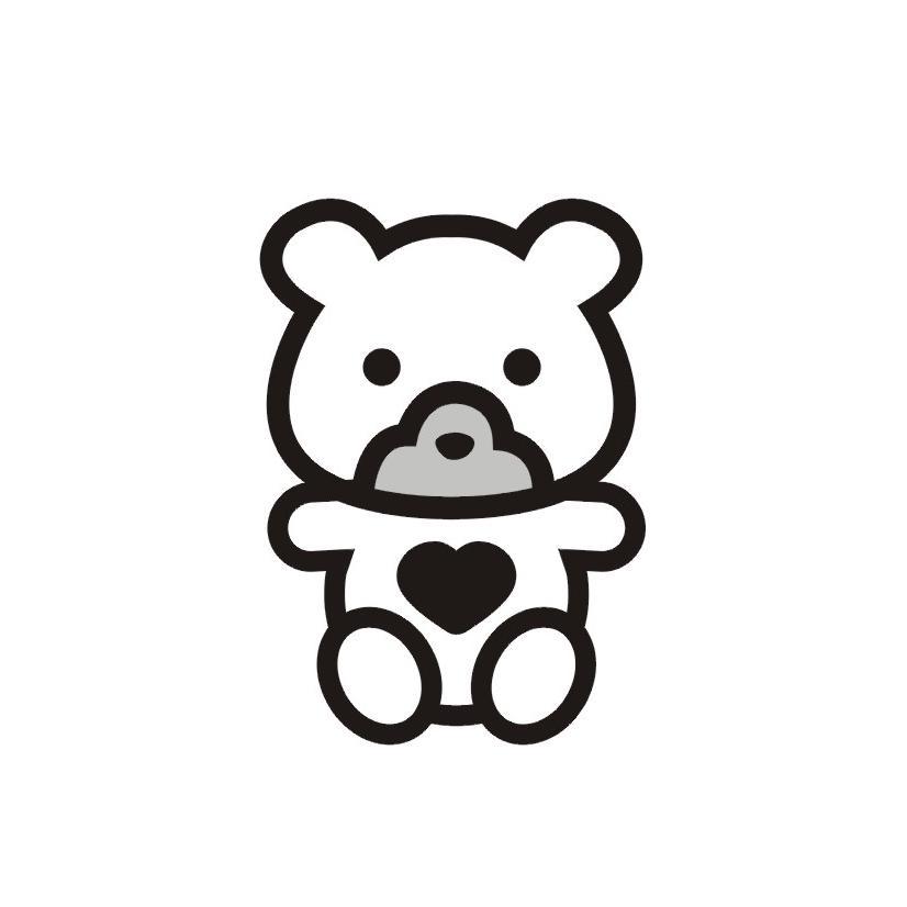 爱心小熊图形