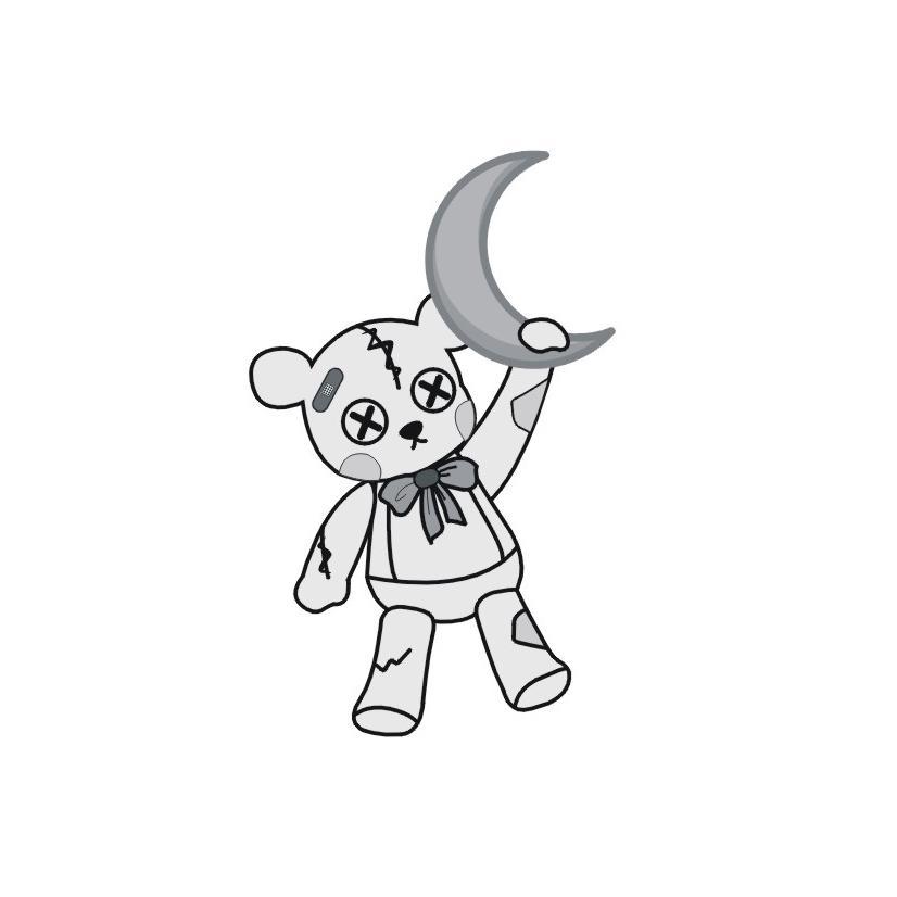 月亮小熊图形