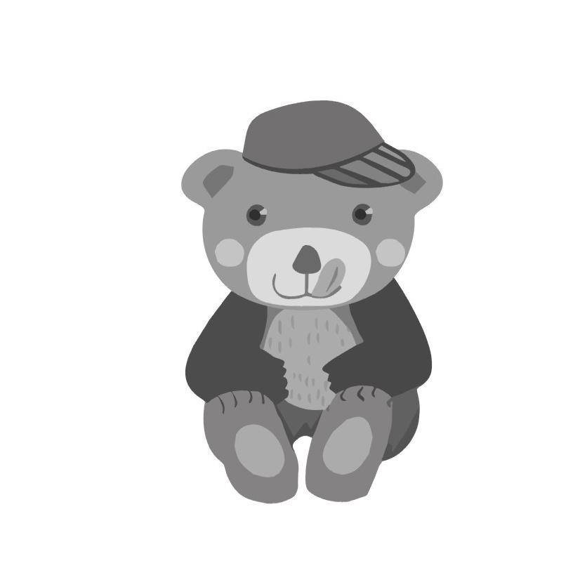 红帽子小熊图形