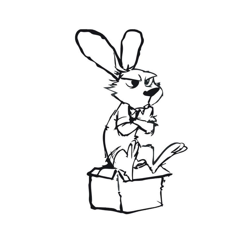 长耳朵兔子图形