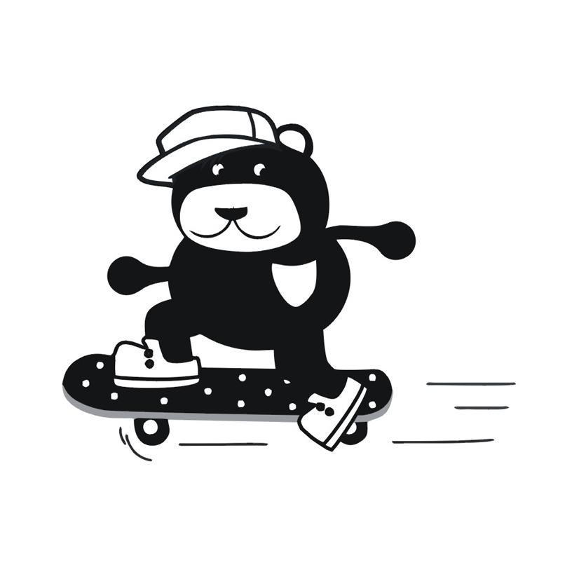 滑板熊图形