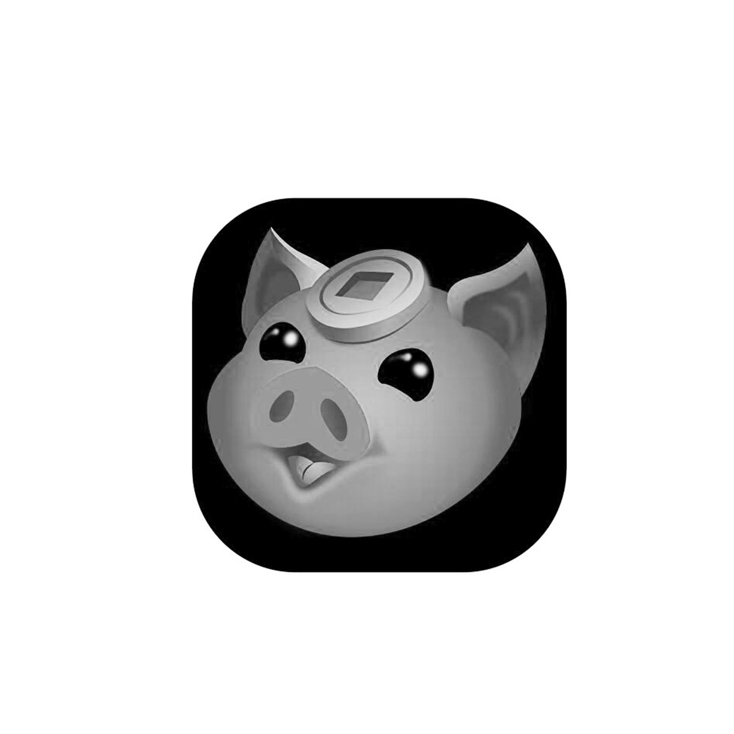 铜钱和金猪图形