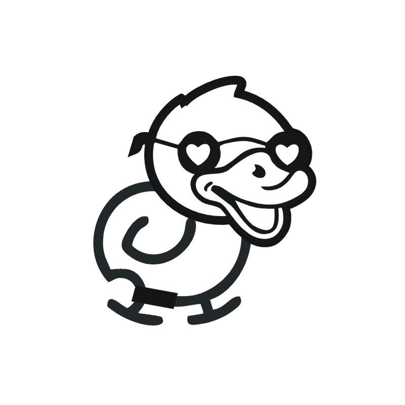 带眼镜小鸭子图形