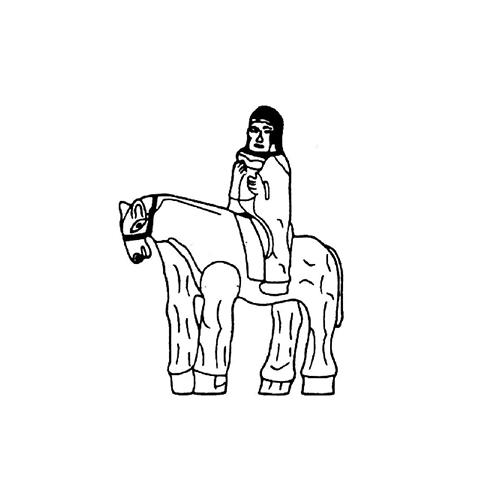人骑马图形